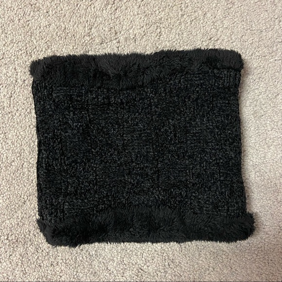 New Winter Beanie Hat & Neck Warmer Set Fleece Lined Unisex Dark Gray One Size - Picture 4 of 7